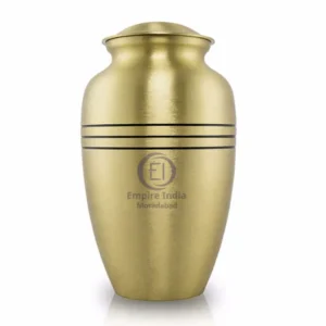EI-101119 Brass line Plain Adult Urn Polished (1)