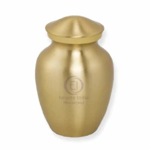 Polished Gold Brass Pet Cremation Urn – Plain Finish | Empire India Manufacturer | Exporter | Supplier | Moradabad, India