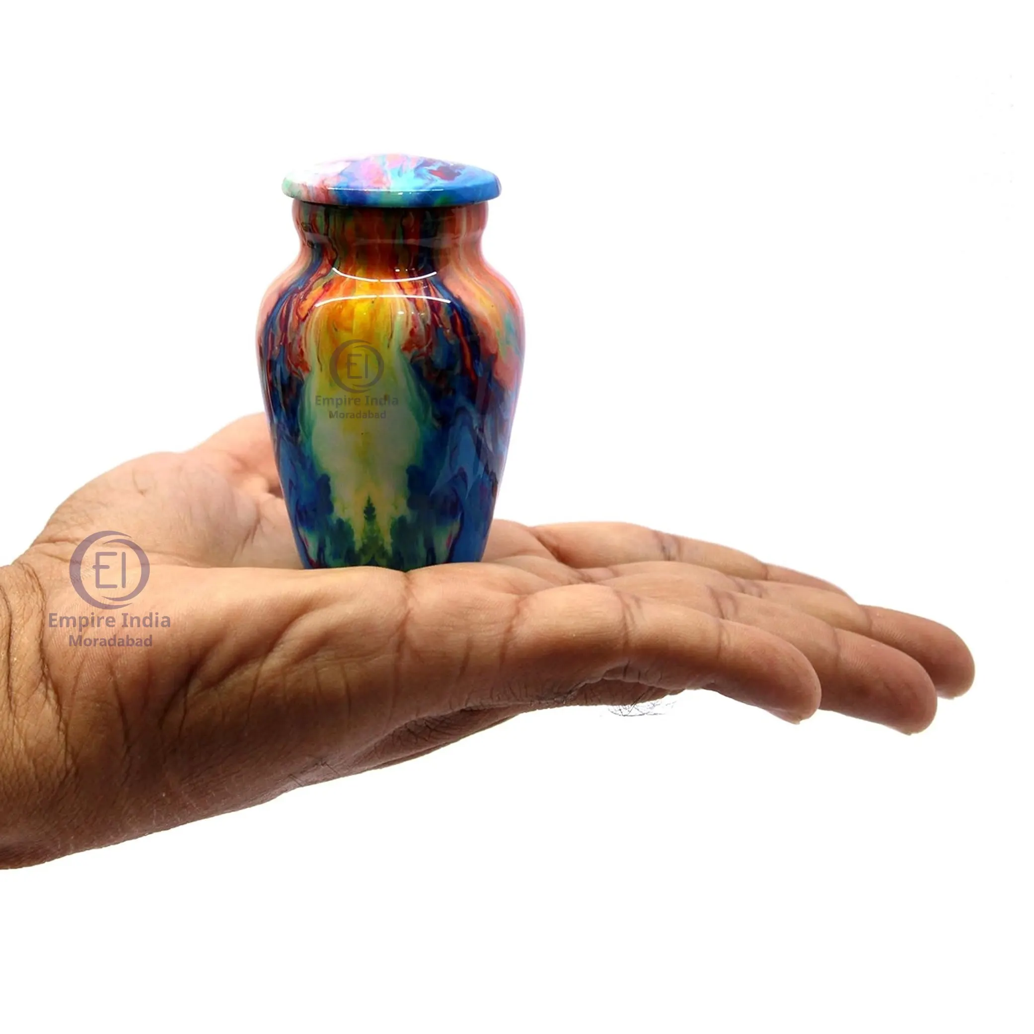 Color Splash Aluminum Keepsake Urn – Painted Finish | Empire India Moradabad Manufacturer | Exporter | Supplier - Image 3
