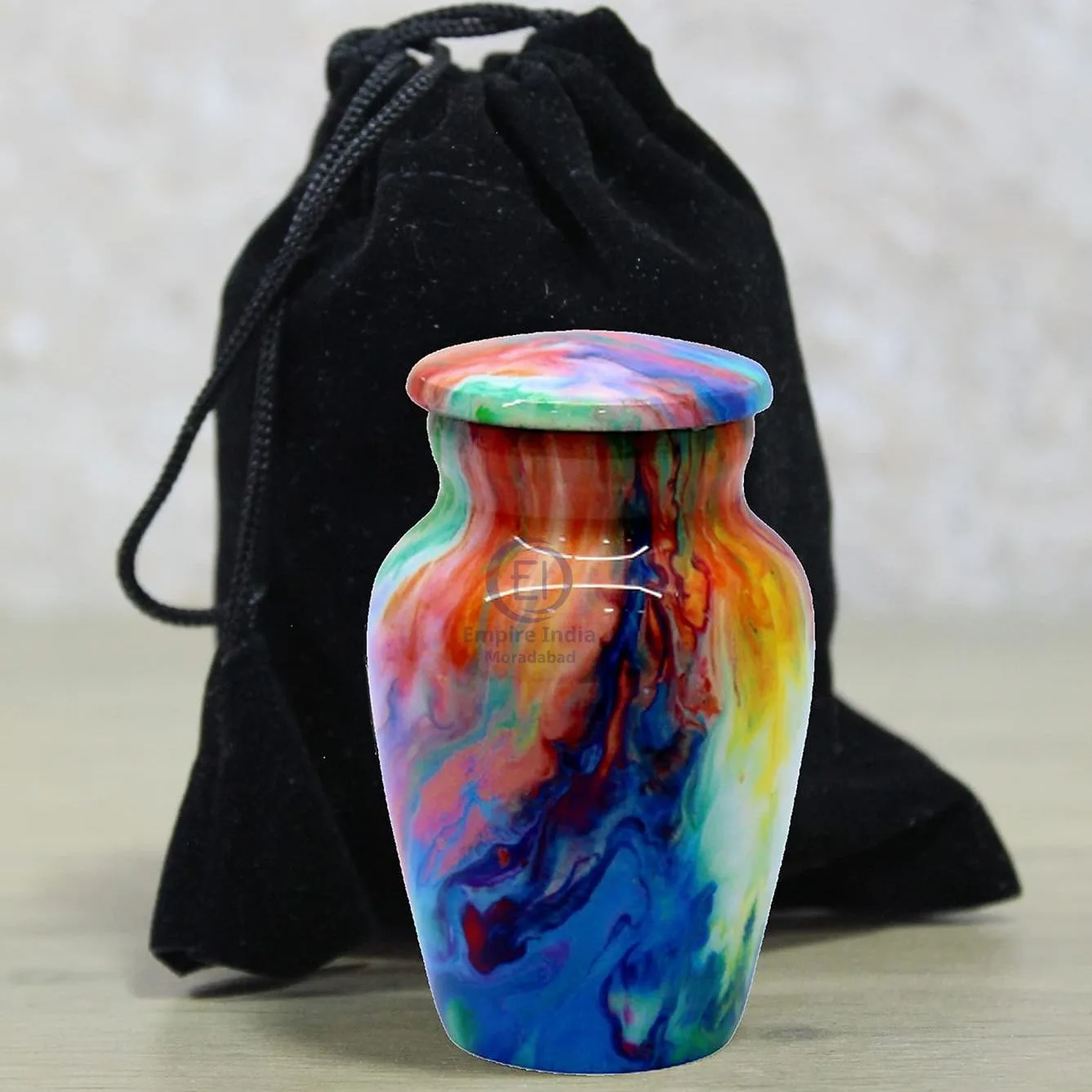 Color Splash Aluminum Keepsake Urn – Painted Finish | Empire India Moradabad Manufacturer | Exporter | Supplier - Image 2