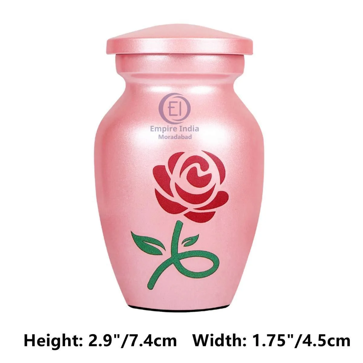 Pink Rose Aluminum Keepsake Urn – Painted Finish | Empire India Moradabad Manufacturer | Exporter | Supplier