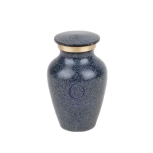 Granite Finish Aluminum Keepsake Urn – Painted Design with Gold Trim | Empire India Moradabad Manufacturer | Exporter | Supplier
