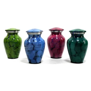 Color Marble Aluminum Keepsake Urns – Set of 4 | Polished Finish | Empire India Manufacturer | Exporter | Supplier | Moradabad, India