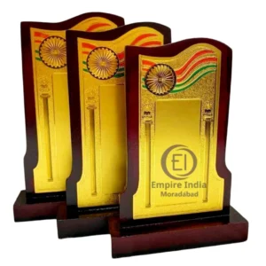 Indian Flag Theme Wooden MDF Trophy Set of 3 Mementos | Awards | Shields – Manufacturer & Exporter | Empire India, Moradabad