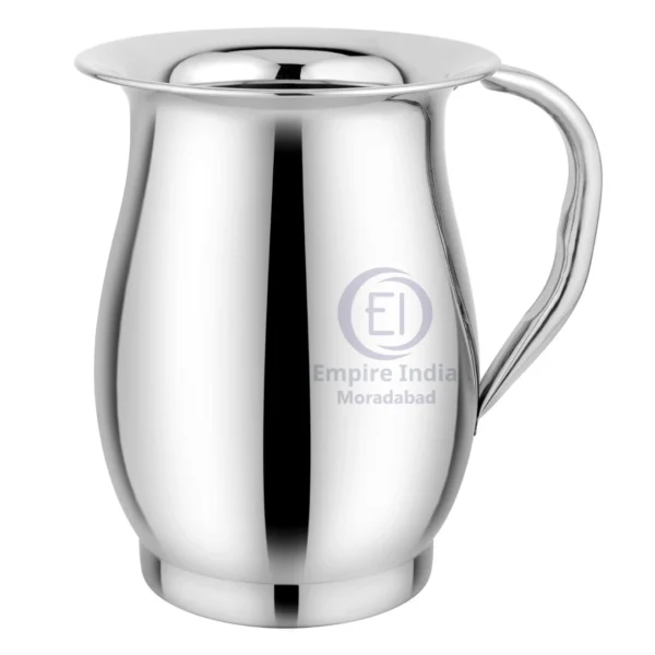 Jointless Curved Stainless Steel Water Jug – Mirror Finish | Empire India, Moradabad