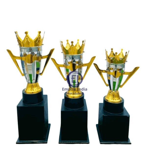 Crown Handle Metal Trophy Set | Royal Look | Empire India – Moradabad