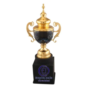 Royal Designer Cup Trophy | Blue Floral Inlay | 7 Size Options | Empire India – Moradabad