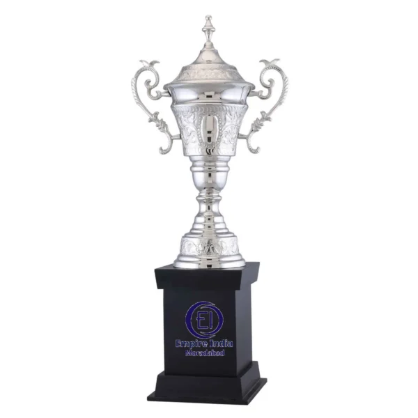 Silver Embossed Cup Trophy with Handles | Classic Design | 6 Sizes Available | Empire India – Moradabad