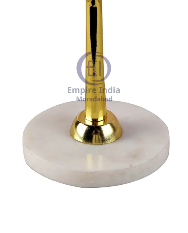Antique Feather Leaf Aluminum Table Décor with Marble Base | Elegant Home Accent | Showpiece | Empire India – Moradabad - Image 2