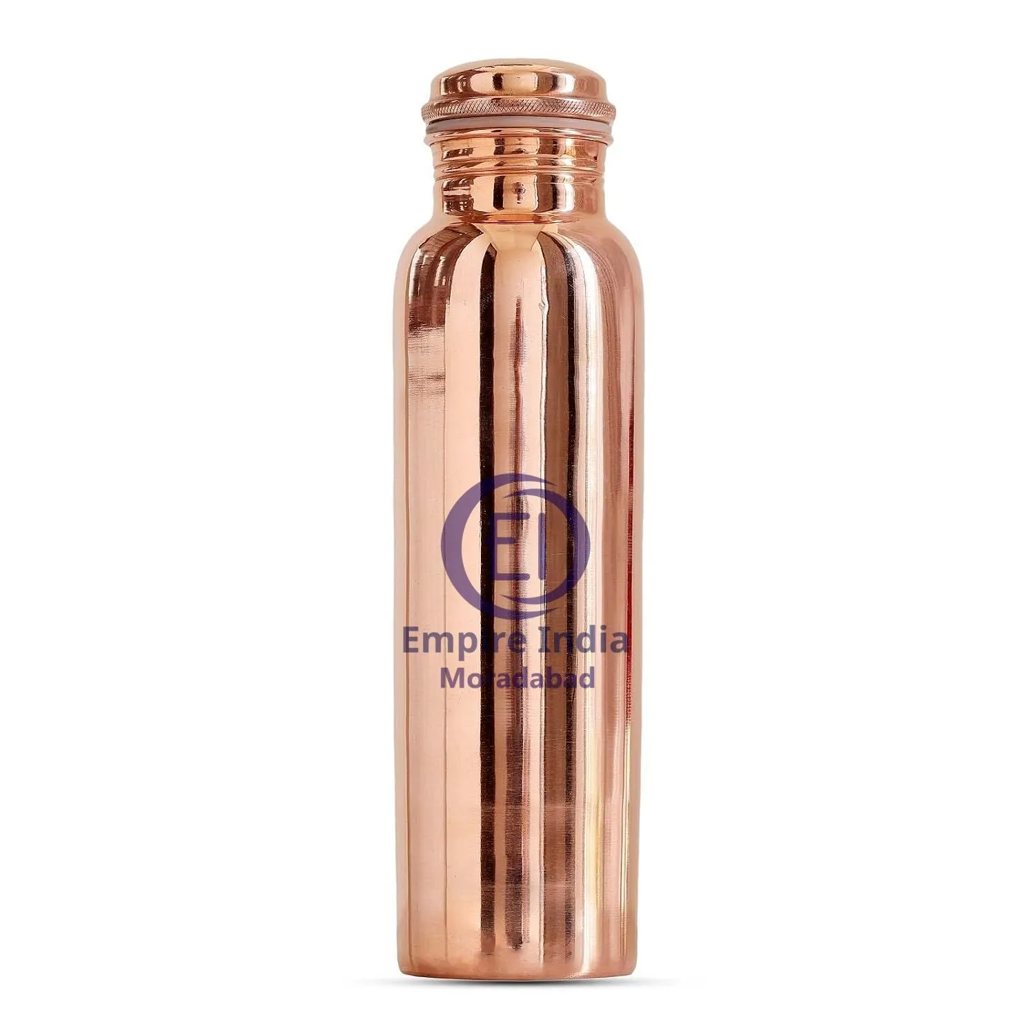 Plain Shine Finish Copper Water Bottle | Ayurvedic Wellness Bottle | Empire India – Moradabad