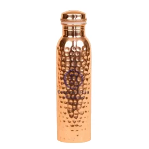 Dotted Hammered Finish Copper Water Bottle | Ayurvedic Hydration Bottle | Empire India – Moradabad