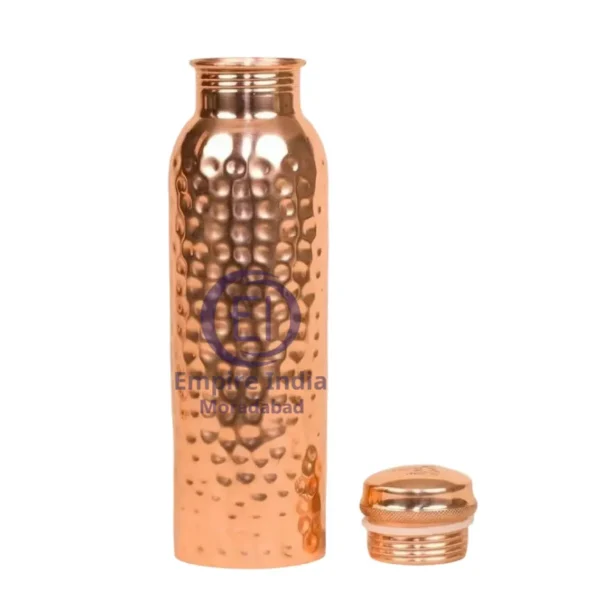 Dotted Hammered Finish Copper Water Bottle | Ayurvedic Hydration Bottle | Empire India – Moradabad - Image 2