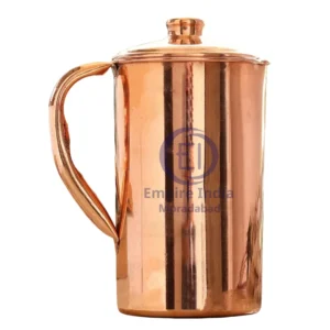Plain Shine Finish Copper Water Jug | Polished Ayurvedic Jug | Empire India – Moradabad