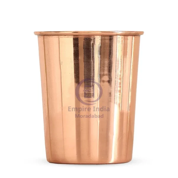 Plain Shine Copper Glass | Polished Copper Tumbler | Empire India – Moradabad