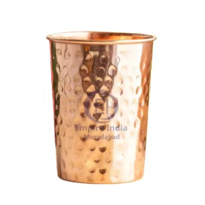 Dotted Hammered Copper Glass | Ayurvedic Tumbler | Empire India – Moradabad