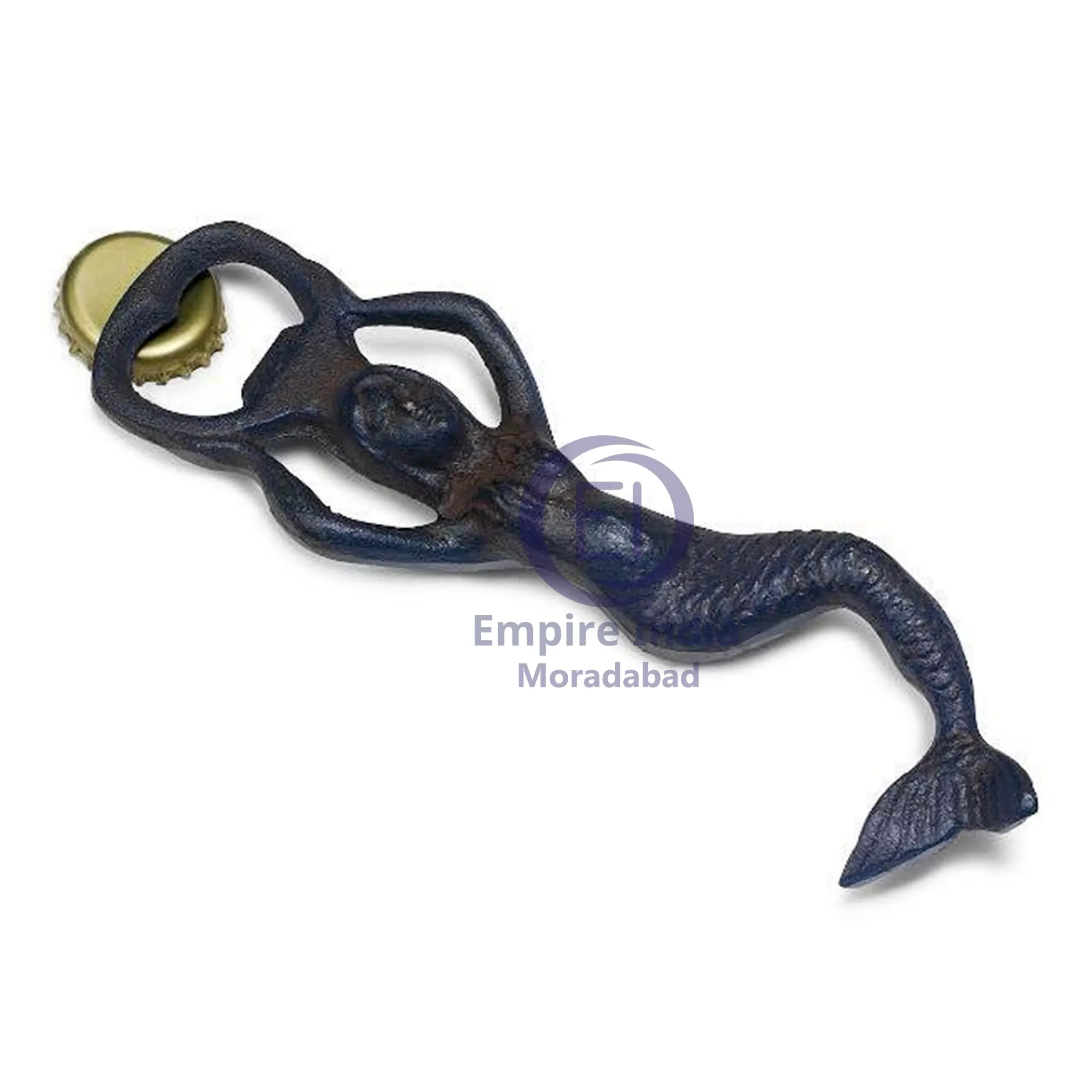 Mermaid Design Iron Bottle Opener – Vintage Nautical Bar Accessory | Empire India