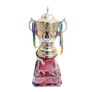 Silver Plated Champion Cup Trophy with Dual Handles & Ribbons Empire India - Moradabad